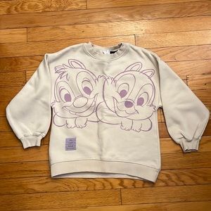 Zara Girl’s Disney chip n dale Sweatshirt crewneck size 10